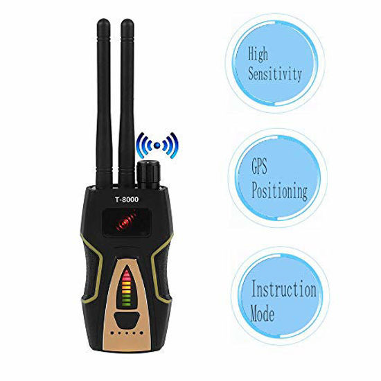 Picture of fosa Anti Spy Camera Detector, T-8000 RF Signal Bug Detector GPS Scan Detector, Mini Camera Lens Tracker Ultra-high Sensitivity Signal Device Finder (Yellow+Black)