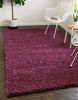 Picture of Unique Loom Solo Solid Shag Collection Modern Plush Eggplant Purple Area Rug (7' 0 x 10' 0)