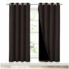 Picture of NICETOWN 100% Blackout Window Curtain Panels, Full Light Blocking Drapes with Black Liner for Nursery, 72 inches Drop Thermal Bedroom Drapes and Curtains (Brown, 2 Pieces, 52 inches Wide Per Panel)