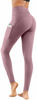 Picture of Lingswallow High Waist Yoga Pants - Yoga Pants with Pockets Tummy Control, 4 Ways Stretch Workout Running Yoga Leggings (Lilac Pink,Medium)