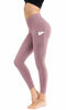 Picture of Lingswallow High Waist Yoga Pants - Yoga Pants with Pockets Tummy Control, 4 Ways Stretch Workout Running Yoga Leggings (Lilac Pink,Medium)