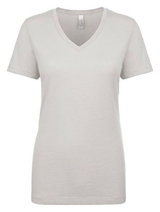 Picture of Next Level Womens Ideal V-Neck Tee (N1540) Silver xs
