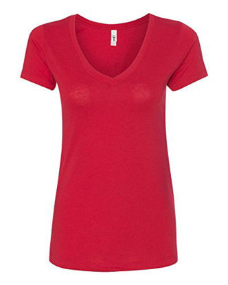 Picture of Next Level Womens Ideal V-Neck Tee (N1540) Red l