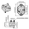 Picture of T Tocas 32v DC Circuit Breaker Fuse Inverter with Manual Reset Button Switch Fuses 12V 30A