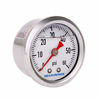 Picture of MEASUREMAN 1.5" Dial Size, 304 Stainless Steel case, Liquid Filled Fuel Pressure Gauge, 0-60Psi, 3-2-3%, 1/8" NPT Center Back Mount