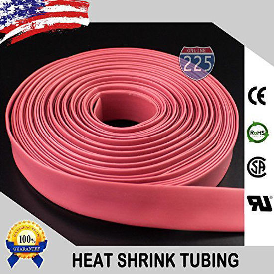 Picture of 25 FT 3/4" 19mm Polyolefin Red Heat Shrink Tubing 2:1 Ratio