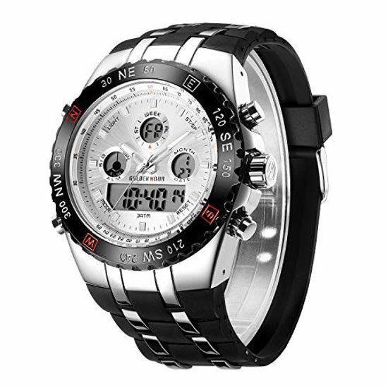 Cheap Men's sports tactical watch Besta Sport Black with stopwatch and  alarm clock | Joom