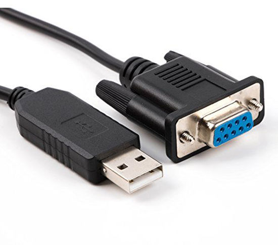 Picture of PL2303TA USB RS232 to DB9 Cross Wired Rollover Null Modem Cable (Null Modem pinout: 2-TXD, 3-RXD 5-GND, 7-CTS. 8-RT)