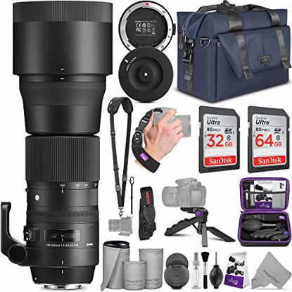 Picture of Sigma 150-600mm 5-6.3 Contemporary DG OS HSM Lens for Canon DSLR Cameras + Sigma USB Dock with Altura Photo Complete Accessory and Travel Bundle