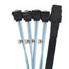 Picture of CABLEDECONN H0202 1M Mini SAS 36P SFF-8087 to 4 SATA 7Pin 90 Degrees Target Hard Disk Data Cable, Blue