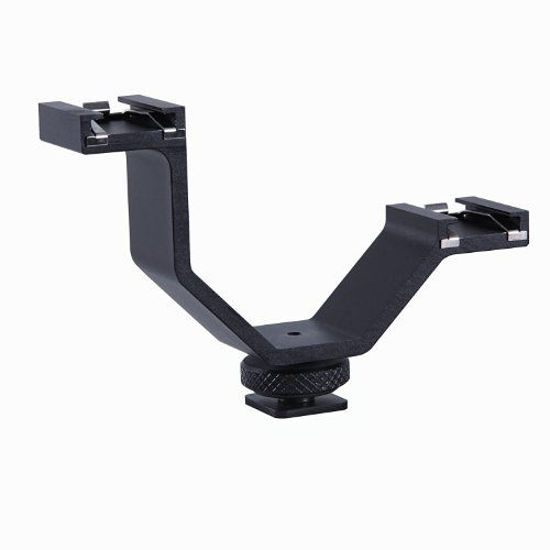 Picture of Movo Photo HVA20 Heavy-Duty Video Accessory Dual Shoe Bracket for Lights, Monitors, Microphones and More