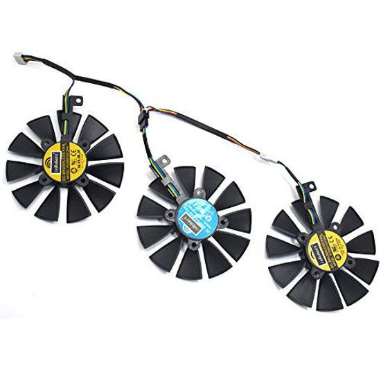 Picture of inRobert PLD09210S12HH Video Card Cooling Fan for ASUS Strix R9 390X 390 RX480 RX580 GTX 980Ti 1060 1070 1080 Graphic Card (Fan-3pcs)