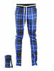 Picture of SCREENSHOTBRAND-P41902 Mens Hip Hop Premium Slim Fit Track Pants - Athletic Jogger Checker Pattern Print Taping Bottoms-Royal-Large