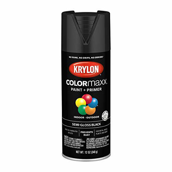 Picture of Krylon K05579007 Colormaxx Spray-Paints, Aerosol, Black