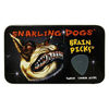 Picture of D'Andrea Snarling Dog Brain Nylon Guitar Picks 12 Pack with Tin Box (Grey, 1.00mm)