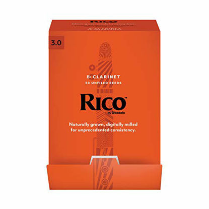 Picture of Rico Bb Clarinet Reeds, Strength 3.0, 50-pack