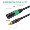 Picture of COLICOLY RCA to XLR Cable, Dual RCA Male to Dual XLR Male HiFi Stereo Audio Connection Interconnect Cord Wire Path Lead - 6.6ft