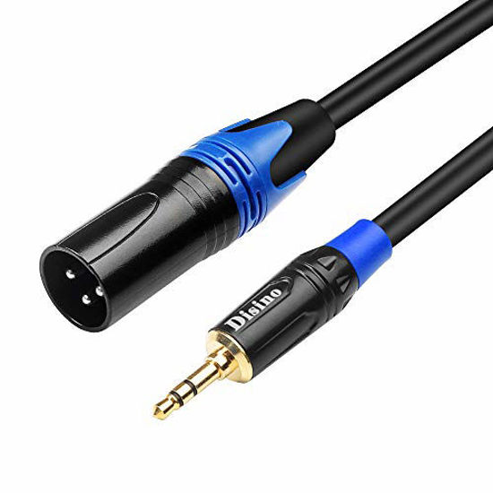 3.5mm Stereo Minijack TRS to Dual XLR Male Audio Cable 10ft | AxcessAbles |  TRS18-DXLR403M