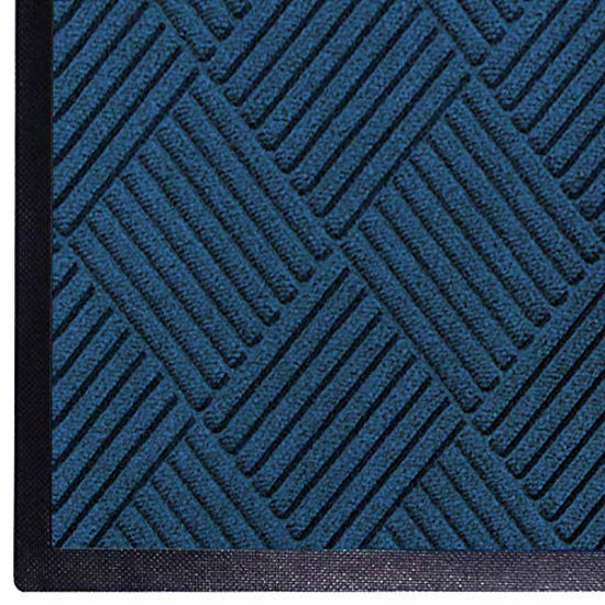 M+A Matting WaterHog Commercial-Grade Entrance Mat - Rubber Border Indoor/Outdoor,  Door Mat Navy 3' x 5