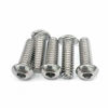 Picture of 1/4-20 x 3/4" Button Head Socket Cap Bolts Screws, 304 Stainless Steel 18-8, Allen Hex Drive, Bright Finish, Fully Machine Thread, Pack of 100