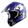 Picture of WOW Youth Kids Motocross BMX MX ATV Dirt Bike Helmet Star Matt Blue