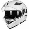 Picture of ILM Motorcycle Dual Visor Flip up Modular Full Face Helmet DOT LED Light (S, WHITE - LED)