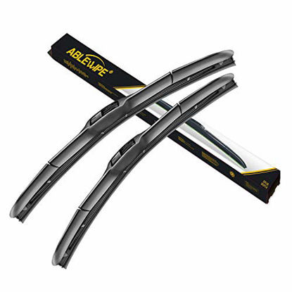 Picture of ABLEWIPE Windshield Hybird Wiper 24" + 20" Front Window Wiper Blades Model 18O13B(Set of 2)