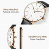 Picture of Watch, Mens Watch, Minimalist Fashion Simple Wrist Watch Analog Date with Leather Strap