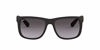 Picture of Ray-Ban RB4165 Justin Rectangular Sunglasses, Black Rubber/Grey Gradient, 51 mm