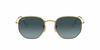 Picture of Ray-Ban RB3548N Flat Lens Hexagonal Sunglasses, Gold/Blue Gradient Grey, 51 mm