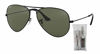 Picture of Ray Ban RB3025 AVIATOR LARGE METAL 002/58 58M Black/Green, Black, Size 58 mm