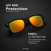 Picture of Polarized Sunglasses for Men and Women Matte Finish Sun glasses Color Mirror Lens 100% UV Blocking