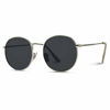 Picture of WearMe Pro - Reflective Lens Round Trendy Sunglasses (Silver Frame / Black Lens, 51)