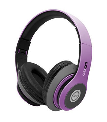 Picture of iJoy Matte Rechargeable Wireless Bluetooth Foldable Over Ear Headphones with Mic, EDM