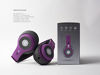 Picture of iJoy Matte Rechargeable Wireless Bluetooth Foldable Over Ear Headphones with Mic, EDM