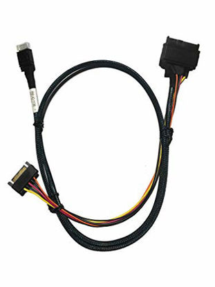 Picture of DiLinKer OCuLink(SFF-8611) to PCIE SFF-8639 U.2 NVMe with Power Cable(1M)