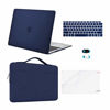 Picture of MOSISO MacBook Air 13 inch Case 2020 2019 2018 Release A2337 M1 A2179 A1932,Plastic Hard Case&Bag&Keyboard Skin&Webcam Cover&Screen Protector Compatible with MacBook Air 13 inch Retina, Navy Blue