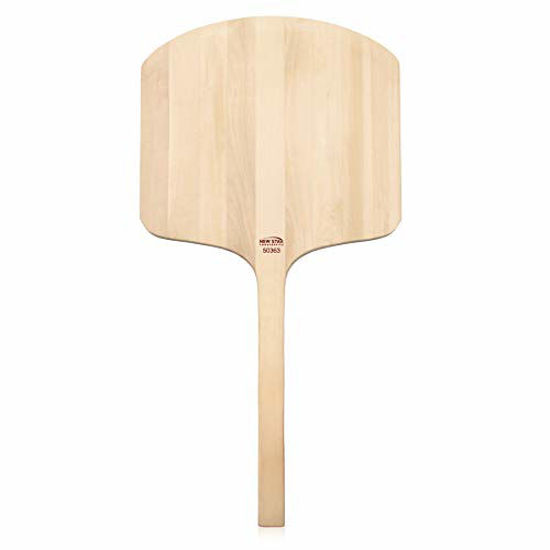 Picture of New Star Foodservice 50363 Restaurant-Grade Wooden Pizza Peel, 19" L x 18" W Plate, with 17" L Wooden Handle, 36" Overall Length