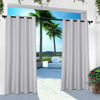 Picture of Exclusive Home Curtains Indoor/Outdoor Solid Cabana Grommet Top Curtain Panel Pair, 54x120, Cloud Grey