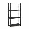 Picture of Furinno Turn-N 4-Tier Multipurpose Shelf Display Rack with Classic Tubes, Americano/Black