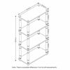 Picture of Furinno Turn-N 4-Tier Multipurpose Shelf Display Rack with Classic Tubes, Americano/Black