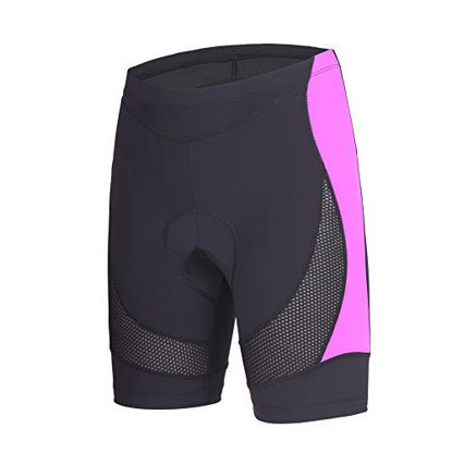 Picture of Beroy Womens Bike Shorts with 3D Gel Padded,CYCLING WOMEN'S SHORTS with Mesh, Dark Purple, Small