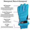 Picture of N'Ice Caps Kids Bulky Thinsulate Waterproof Winter Snow Ski Glove with Ridges (Turq, 10-12 Years)