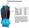 Picture of N'Ice Caps Kids Bulky Thinsulate Waterproof Winter Snow Ski Glove with Ridges (Turq, 10-12 Years)