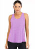 Picture of Fihapyli Workout Tops for Women Loose fit Racerback Tank Tops for Women Mesh Backless Muscle Tank Running Tank Tops Workout Tank Tops for Women Yoga Tops Athletic Exercise Gym Tops Lightpurple S