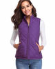 Picture of Fuinloth Women's Padded Vest, Stand Collar Lightweight Zip Quilted Gilet Purple S