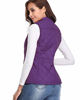 Picture of Fuinloth Women's Padded Vest, Stand Collar Lightweight Zip Quilted Gilet Purple S