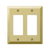 Picture of Amerelle Century Double Rocker Steel Wallplate in Polished Brass