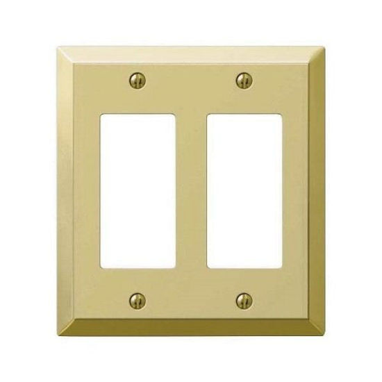 Picture of Amerelle Century Double Rocker Steel Wallplate in Polished Brass