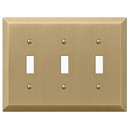 Picture of AMERELLE 163TTTBZ Century Triple Toggle Steel Wallplate in Brushed Bronze